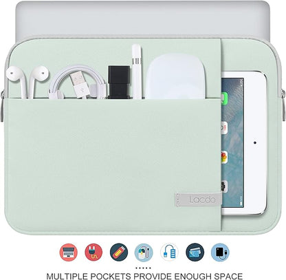 Lacdo Laptop Sleeve Case for 14 inch New MacBook Pro M5/M4/M3/M2/M1 Chips Pro Max A3434 A3112 A3401 A3185 A2918 A2992 2025-2021, 13.8" 13.5" Microsoft Surface Laptop 7th 6 5 4 3 Computer Bag, Green
