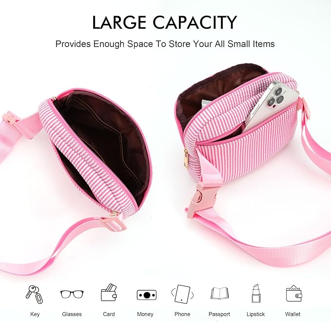 YOOLIFE Christmas Gifts for Girls Kids | Birthday Gifts for 3 4 5 6 7 8 9 10 11 12 13 Year Old Girl | Initial Fanny Pack Belt Bag Purse | Stocking Stuffers for Girls Teen Daughter Sister | Pink M