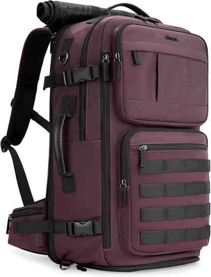 Gonex Travel Backpack, Large Carry-On Nylon Duffle Bag, 3-in-1 Convertible Laptop Bag for Men & Women, Durable for Work & Weekend Travel (Dark Red)