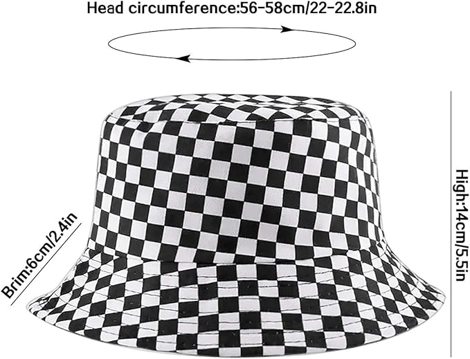 XYIYI Cute Bucket Hat Beach Fisherman Hats for Women, Reversible Double-Side-Wear