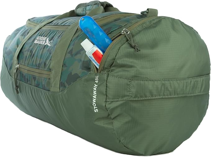 Eddie Bauer Stowaway Packable Duffel Bag | Travel | Foldable | Lightweight | Durable | Ripstop Polyester