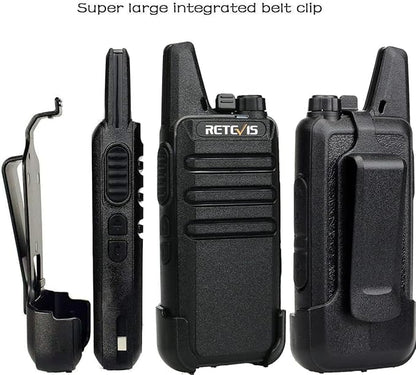 Retevis RT22 2 Way Radios Walkie Talkies,Rechargeable Long Range Two Way Radio, USB VOX Small Emergency 2 Pin Earpiece Headset,for School Retail Church Restaurant (Packed in Pairs with 5 Boxes)