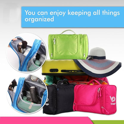 Bago Travel Toiletry Bag for Women and Men X-Large Waterproof Hanging Large Toiletry Bag for Bathroom and Travel Bag for Toiletries Organizer -Travel Makeup Bag (Pink)