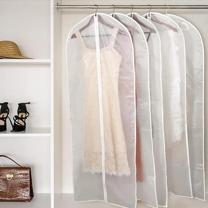 Weysat Set of 36, 24 x 60 Inch Hanging Garment Bag Clear Garment Covers Plastic Clothes Protectors for Hanging Clothes Storage Full Zipper Suit Bags PEVA Breathable Cover for Clothing Coat
