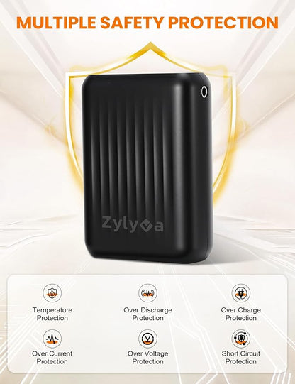Heated Vest Battery Pack Replacement 18400mAh – 7.4V/5V Power Bank with LED Display Compatible with ORORO, Only for 7.4V Heated Apparel with DC 4.0mm Plug, Not for 12V Gear
