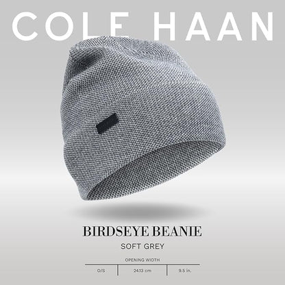 Cole Haan Men's Heritage Rib Cuff Wool Beanie Hat, One Size