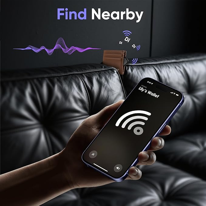 Air Tracker Tags-4 Pack: Bluetooth Tracker Work with Apple Find My (iOS only), Smart Tag Keys Finder Tracking Tags and Item Locator for Luggage Tracker, Bags, Wallet, Travel