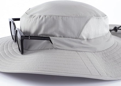 Home Prefer UPF 50+ Sun Hats for Men Women Wide Brim Fishing Hat with Neck Flap Summer Safari UV Protection Bucket Hat