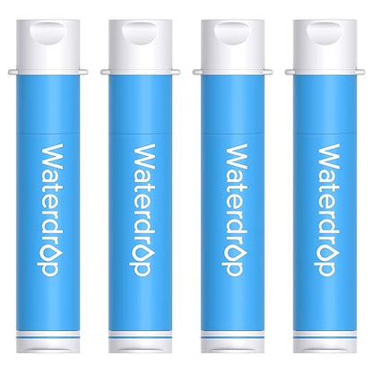 Waterdrop Water Filter Straw, Water Purifier Survival for Camping, Travel, Backpacking and Emergency Preparedness, Water Filtration System Survival, 4 Pack