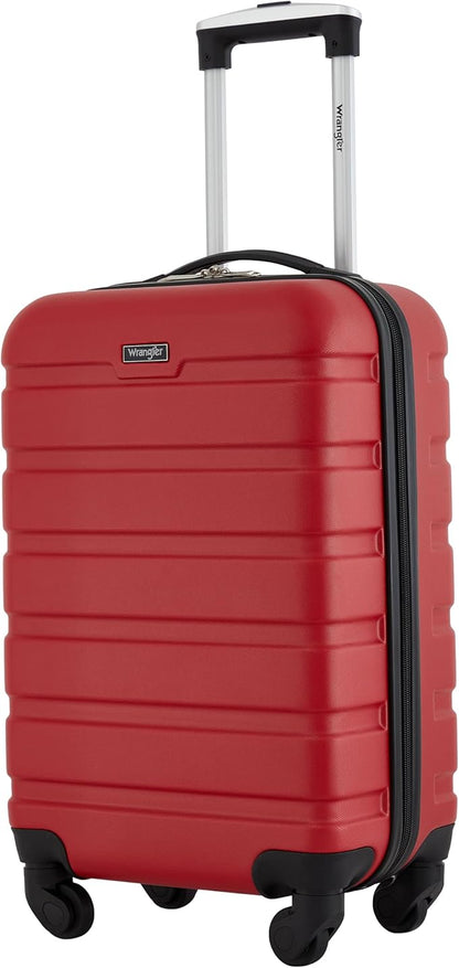 Wrangler Hardside Spinner Carry-On Luggage, Salsa Red, 22-Inch