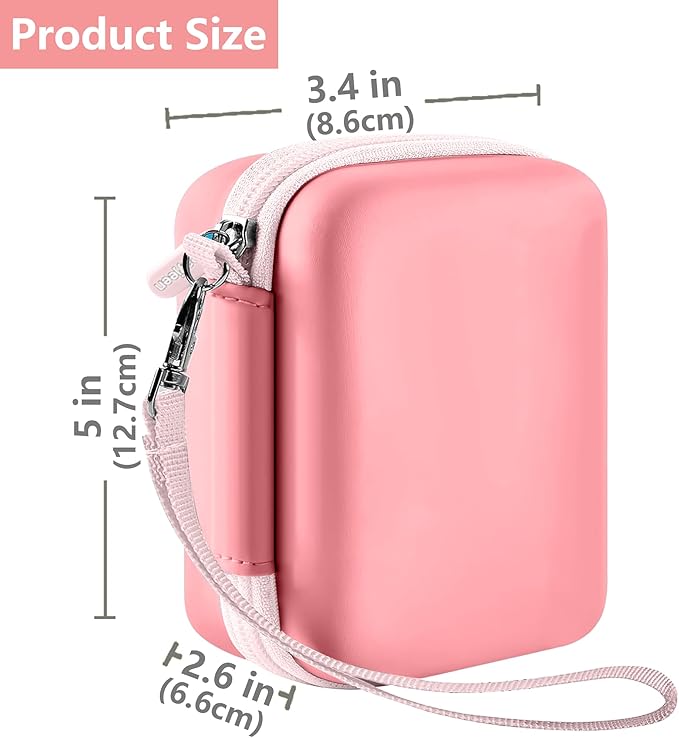 Leayjeen Underwater Camera Case Compatible with YISENCE/Trsunow/HICSHON/Yifecial/QUNVAL 11FT Waterproof Camera,Selfie Underwater Camera, Waterproof Floatable Digital Camera-Pink(Case Only)