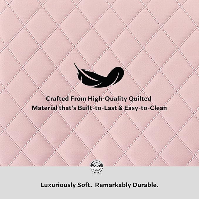 STOVER Women’s Convertible Garment Duffel Bag for Travel – 2-in-1 Carry-On Weekender/Overnight Tote - Wrinkle-Free Dresses, Hanging Suits & Clothes Plus Shoe Compartment & Bonus Toiletry Bag (Pink)
