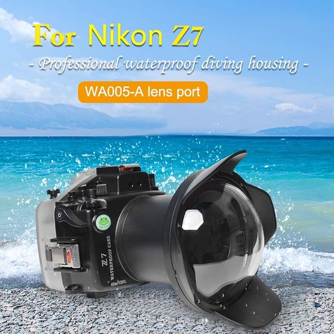 Sea frogs 40M/130ft Underwater Camera Housing Waterproof Case for Nikon Z7, Compatible with Nikon Z6, with 6 Inch Dome Port Kit