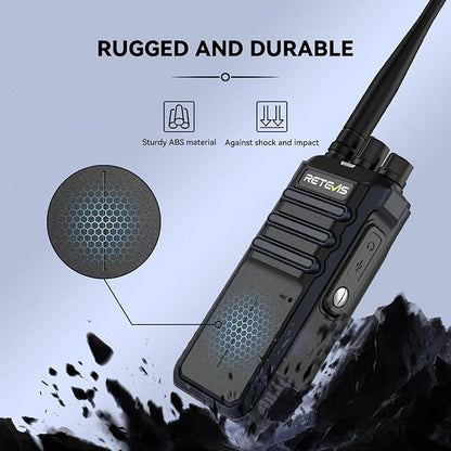 Retevis RT86A Long Range Walkie Talkies, GMRS 2 Way Radio Earpiece with Mic, High Power Two Way Radio, Durable, Group Call, for Industrial Warehousing(10 Pack)