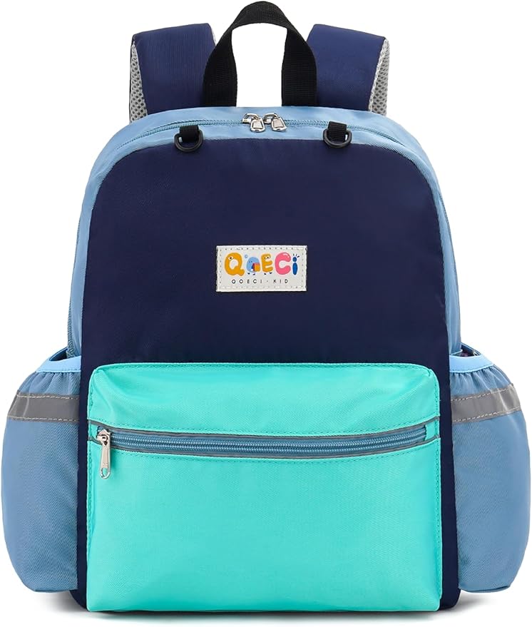 Kids Backpack for Boys Girls, Toddler Backpack for Preschool Kindergarten, 15inch Elementary School Bookbag with Reflective for Ages 6-8, Mint Blue