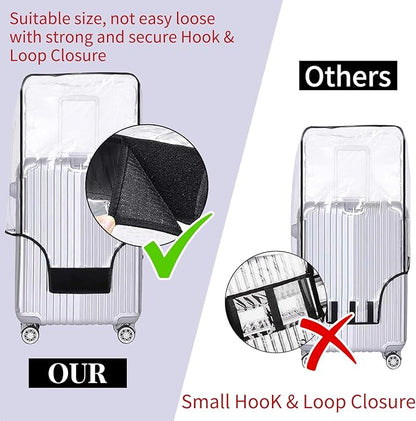 Yotako Clear PVC Suitcase Cover Protectors 32 Inch Luggage Cover for Wheeled Suitcase (32'') Gift