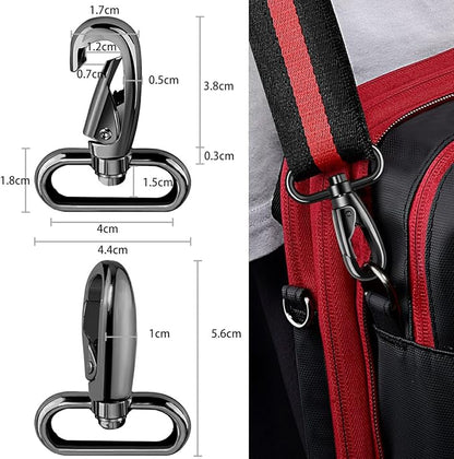 ZINMARK Shoulder Strap 79" with Fixed Pad and Dual Balance Buckles and Swivel Metal Hooks for Travel Bag and Most Bags