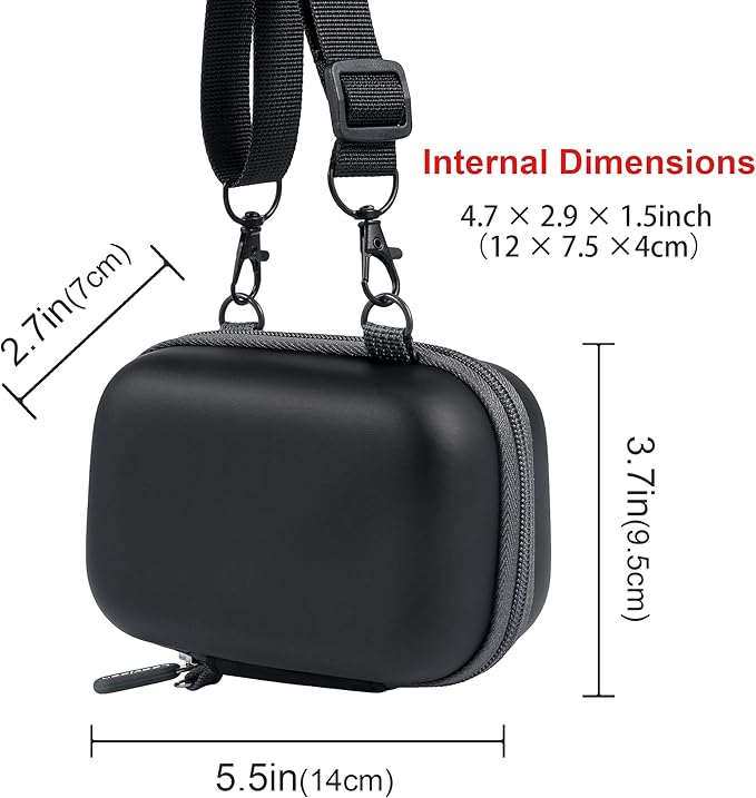 Leayjeen Waterproof Digital Camera Case Compatible with YISENCE/HICSHON/Trsunow/EUXOR/Yiffecal/ZNIARAKL10FT 30MP FHD 1080P Waterproof Camera,Fill Light Underwater Camera for Snorkeling- Black(Case)