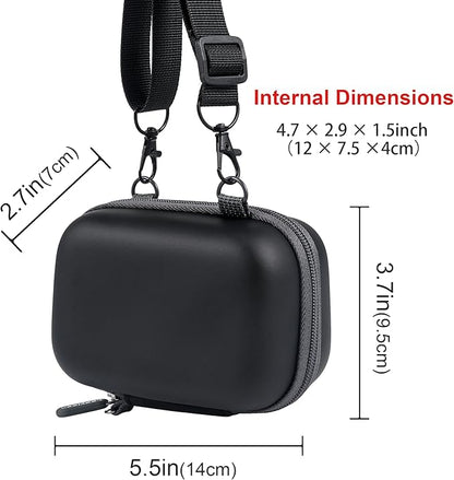 Leayjeen Waterproof Digital Camera Case Compatible with YISENCE/HICSHON/Trsunow/EUXOR/Yiffecal/ZNIARAKL10FT 30MP FHD 1080P Waterproof Camera,Fill Light Underwater Camera for Snorkeling- Black(Case)