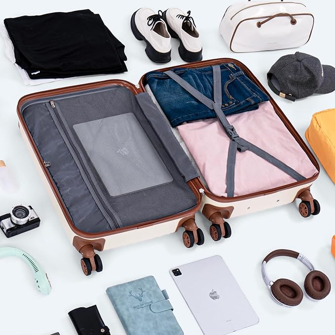 Luggage Sets 5 Piece Suitcases with Wheels, Suitcase Set ABS Hard Case Luggage with TSA Lock Spinner Wheels Durable Travel Luggage