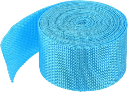 MECCANIXITY Lightweight Polypropylene Webbing Strap 2" 5 Yard Backpack Strapping Band Aquamarine Blue for Outdoor Luggage Cargo Straps