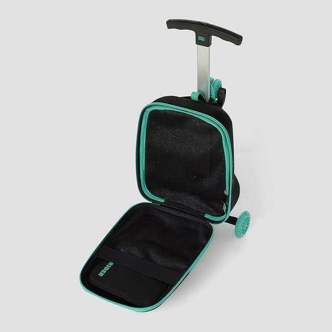 Kids Scooter Luggage - 2-in-1 Ride-On Suitcase with Light-Up Wheels & Adjustable Handle|Carry-On Approved & TSA-Friendly| Fun, Durable, Lightweight Travel Scooter for Boys & Girls Ages 3-10