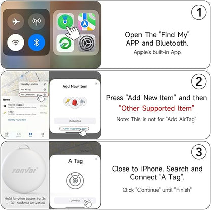 New [Apple MFi Certified] (iOS Only) Air Tags-4 Pack, Bluetooth Tracker for Apple Find My, Replaceable Battery, Key Finder and Item Locator Smart Tag for Keys, Bags, Luggage, Pets, Wallet