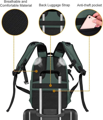 MOSISO Camera Backpack,DSLR/SLR/Mirrorless Photography Camera Bag Full Open Waterproof Hardshell Bag with Insert&Tripod Holder&Laptop Compartment Compatible with Canon/Nikon/Sony, Emerald Green
