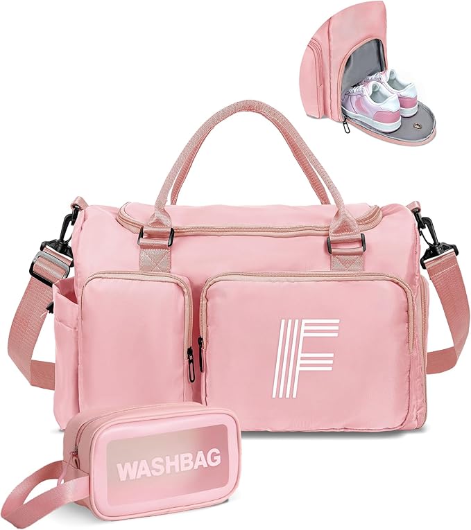 tween Travel Duffle Bag, Sports Gym Bag, Personalized Weekender Bag with Shoulder Strap, Monogram Overnight Bag for Women, Gifts for Friends Female women