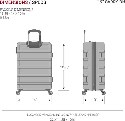 SwissGear 7366 Signature Hardside Expandable Luggage with Spinner Wheels, TSA Lock, Cup-Holder, Cobalt, Carry-On 19-Inch