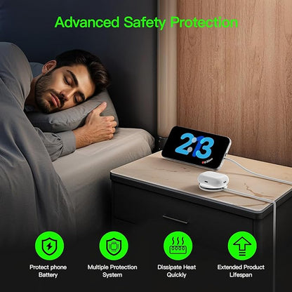 2025 Apple 2 Pack 15W Mag-Safe Charger 5FT Magnetic Wireless Charger with 20W Fast Charging Block Compatible with iPhone17/16/15/14/13/12 Series & AirPods 4/3/2/Pro/for iPhone Wireless Charger Stand