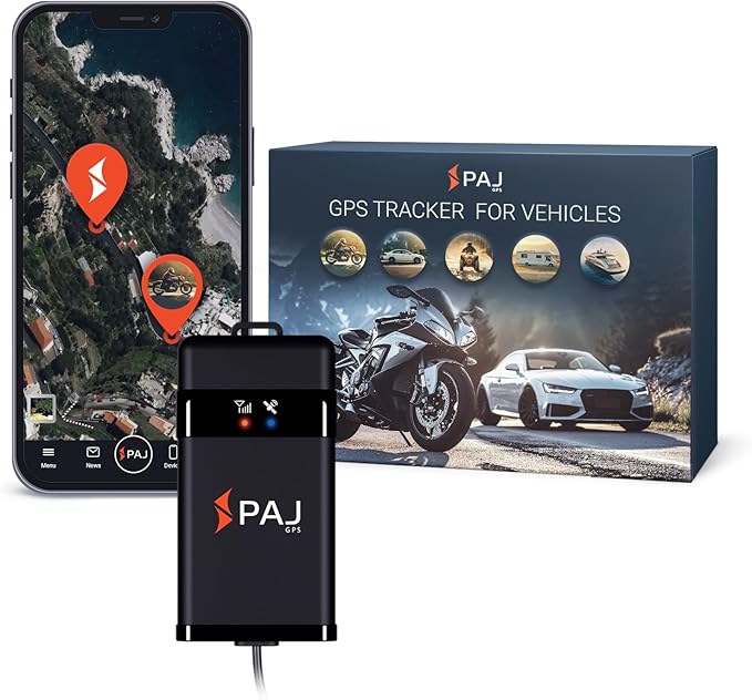 PAJ GPS Vehicle Finder 4G 2.0 - Real-Time GPS Tracker Device for Car, Motorcycles, Trucks, Bike - Direct Connection to Vehicle Battery (9-75V) - Tracking Devices with Alerts - Subscription Required