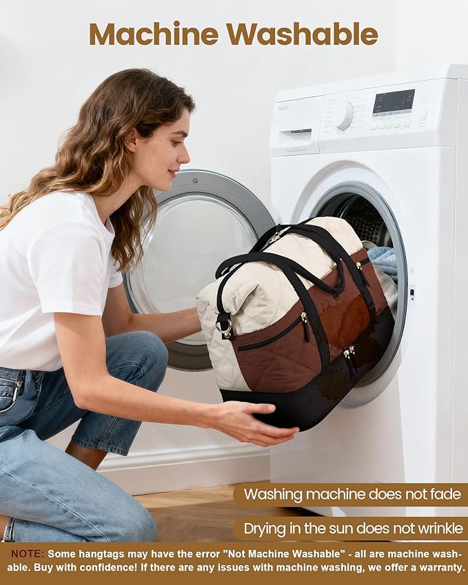 LOVEVOOK Travel Duffle Bag, Lightweight Weekender Bags for Women with Shoe Compartment, 40L Puffer Gym Bag Personal Item Travel Bag, Carry On Overnight Bags and Hospital Bag for Labor and Delivery