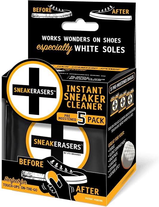 SneakERASERS Instant Sneaker Cleaner Sponge, Effective Shoe Cleaning for White Sneakers, Tennis Shoes -