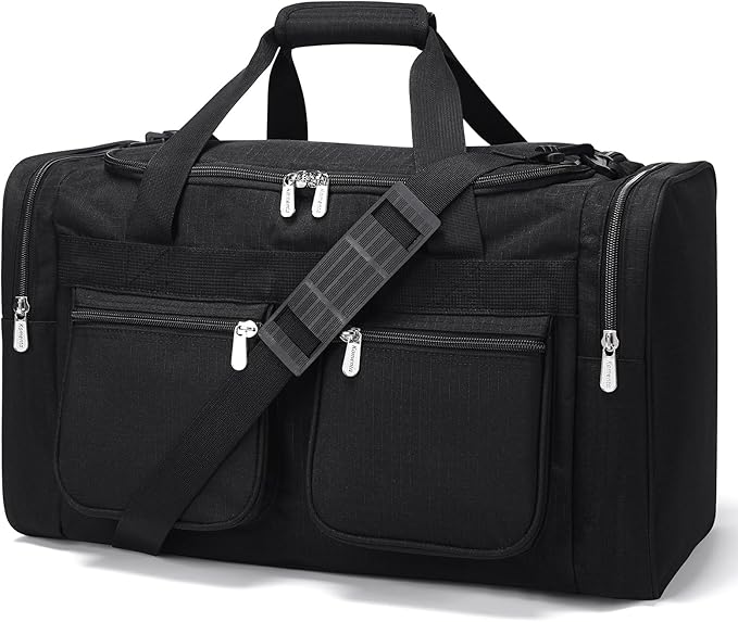 Duffle Bag for Weekender Travel - 20 inch Sport Duffel Bag for Gym Traveling (Black)