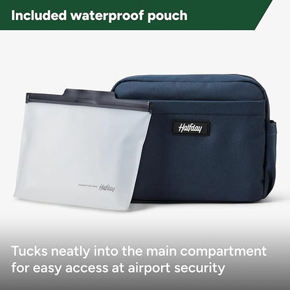 Halfday Sidecar Toiletry Bag | Travel Organizer for Men & Women with Waterproof Pouch, Mesh Pockets, Toothbrush Holder, Hanging Loop (Lightweight, Durable, Water-Resistant), Marine