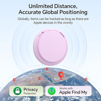 4 Pack Tags Tracker [Apple MFi Certified] Pair with Apple Find My(iOS Only) Air Smart Bluetooth Key Tracking Tags Item Finders Waterproof Worldwide Located Devices for Pet Wallet Backpack Dogs Luggage