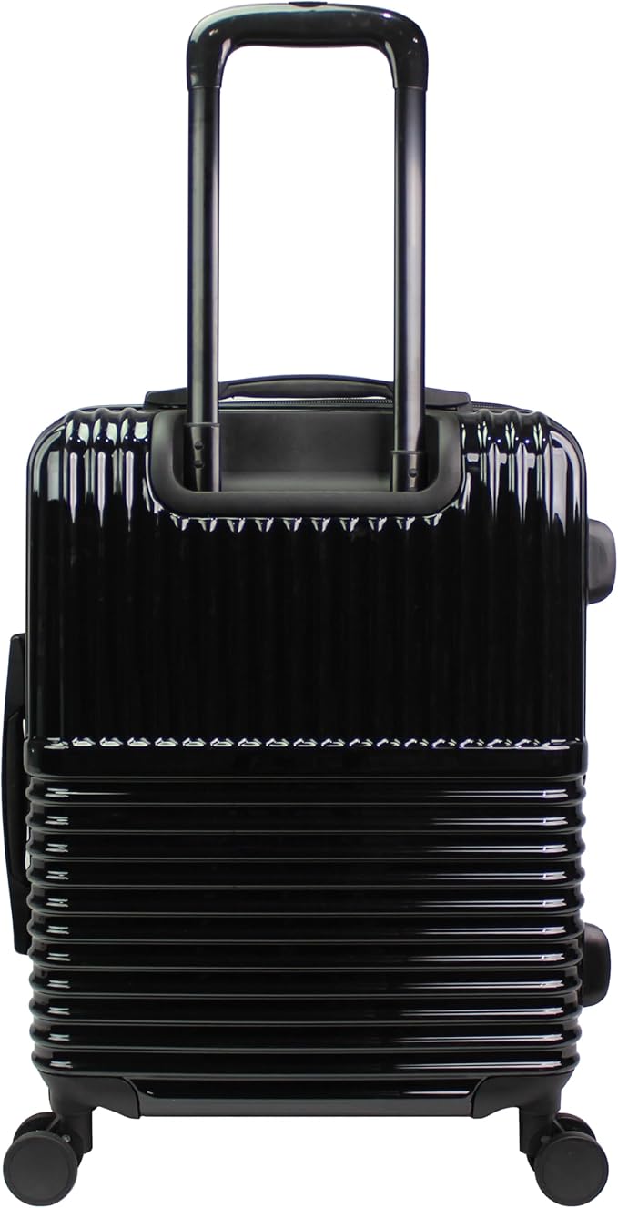 World Traveler Dejuno Tonal 20-Inch Carry-On Polycarbonate Lightweight Hardside Expandable Spinner Luggage Suitcase with TSA Lock - Onyx