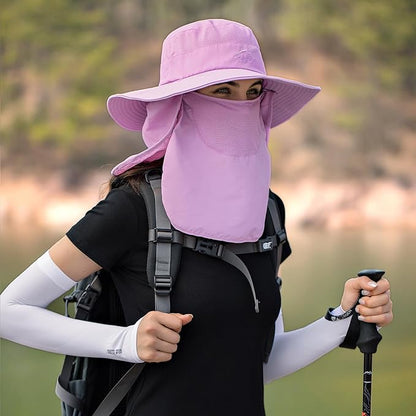 Sun Hats for Men Women Fishing Hat UPF 50+ Breathable Wide Brim Summer UV Protection Hat