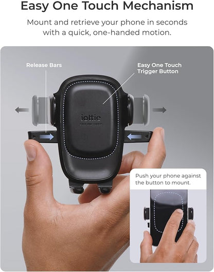 iOttie Easy One Touch Advanced Universal Car Mount Dashboard & Windshield Suction Cup Phone Holder for iPhone, Samsung, Google, All Smartphones