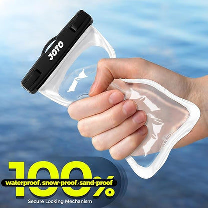 JOTO Up to 7" Universal Waterproof Phone Case for iPhone 17 Air 16 15 14 13 12 11 Plus Pro Max, IPX8 Cellphone Dry Bag XR X SE, Galaxy S23 S22 S21 S20+ S20 S10 Plus Note, Pixel -Clear