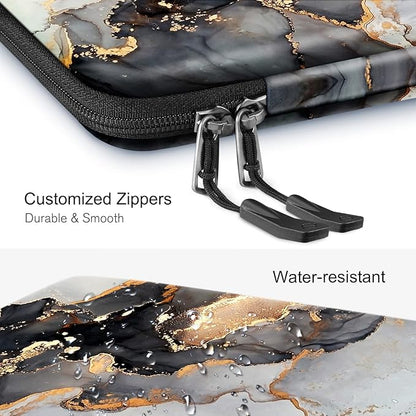 FINPAC Hard Laptop Sleeve Case for 13 inch MacBook Air M4 2025 A3240 M3 2024 A3113, 14 inch MacBook Pro M5/M4/M3/M2 A3434 A3401, 13" Air/Pro, Waterproof Case for Dell, Surface Laptop, Cloudy Marble