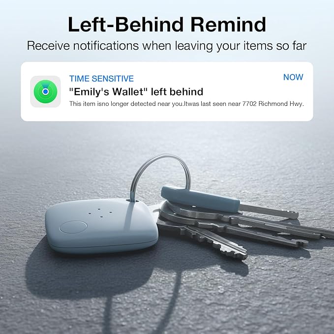OTIC Smart Tracker Works with Apple Find My & Google Find Hub, for Dual-System Tracking Device Item Finder,Key Luggage Passport,Replaceble Battery(Blue, 4 Pack)