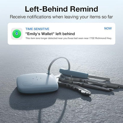 OTIC Smart Tracker Works with Apple Find My & Google Find Hub, for Dual-System Tracking Device Item Finder,Key Luggage Passport,Replaceble Battery(Blue, 4 Pack)