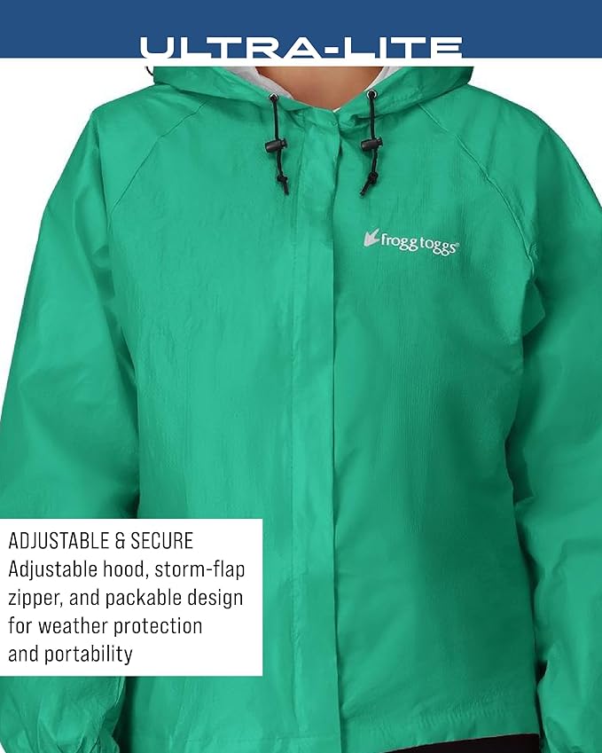 FROGG TOGGS Women's Ultra-Lite2 2-Layer Waterproof Breathable Rain Jacket