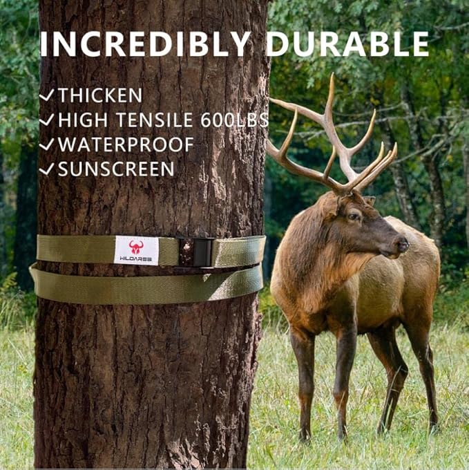 1" x 6.6' Trail Camera Strap,1800 lbs,Heavy-Duty Game Camera Strap,Tree Belts,Durable Nylon Fiber,Alloy Buckle (Brown 10Pcs)