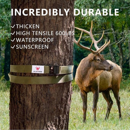 1" x 6.6' Trail Cam Strap,1800 lbs Heavy-Duty Trail Camera Straps, Game Cam Mounting,Tree Belts,Durable Nylon Fiber,Long-Lasting Alloy Buckle (Army Green 10Pcs)