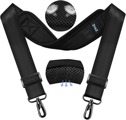 ZINZ 79.5" Universal Bag Strap with Ultra-Thick Fixed Breathable Pad Adjustable Heavy-Duty Shoulder Strap for Laptop Bag Crossbody Luggage Gym Bag Camera Bag and More -B01K01