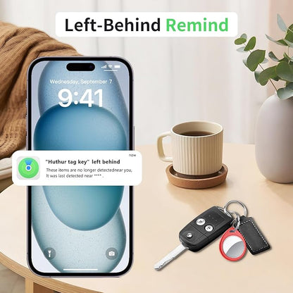 Air Tracker Tags 6 Pack Red, 5.3 Bluetooth Tracker Work with Apple Find My (iOS Only), 100dB Sound, Smart Tag with Keychain/Lanyard, Item Finder for Luggage/Key/Suitcase, Replaceable Battery