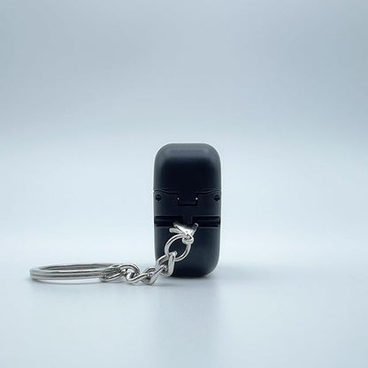 Ultra Slim Ring Case with Keychain – Portable Gym Jewelry Box, Compact Travel Ring Holder, Small Black Jewelry Organizer for Women and Men(1.4 x 1.4 x 0.7 in)